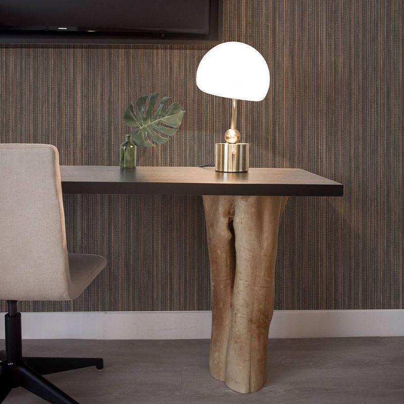 Tempaper & Co.® Faux Grasscloth Removable Peel and Stick Wallpaper, Textured Bronze, 28 sq. ft.: Vinyl, Self-Adhesive, Thin Stripe Pattern
