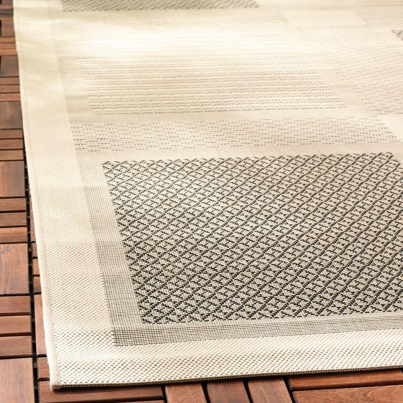 Gray Synthetic Flat Woven Reversible Square Rug