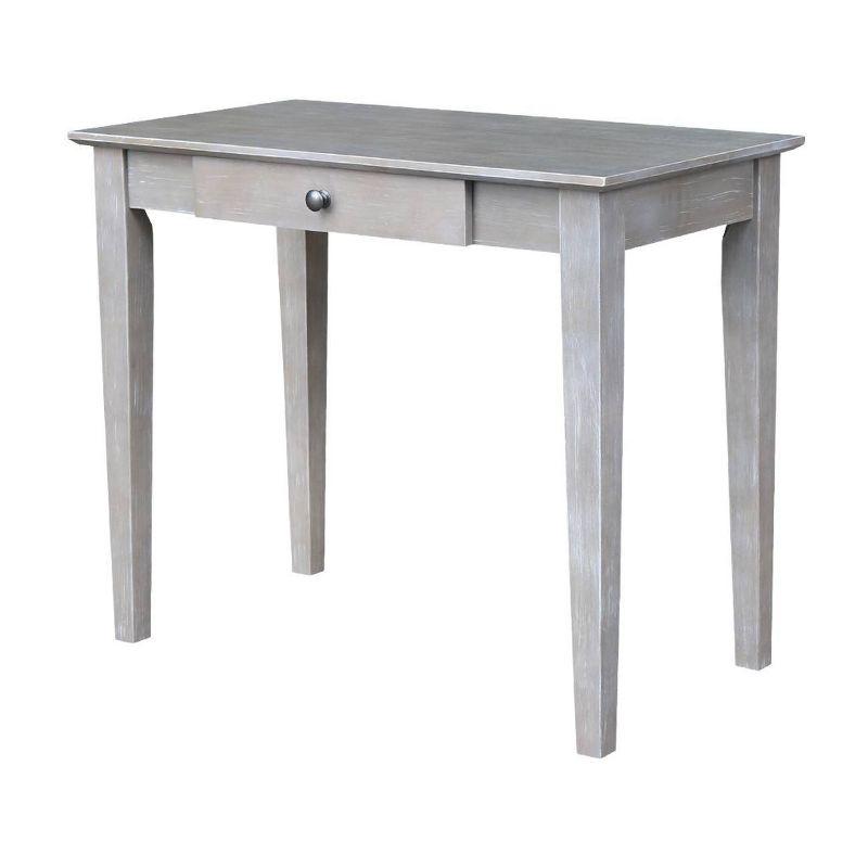 Small Desk with Drawer and Chair Washed Gray/Taupe - International Concepts