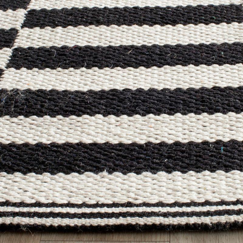 Ivory Cotton and Wool Handwoven Flatweave Accent Rug