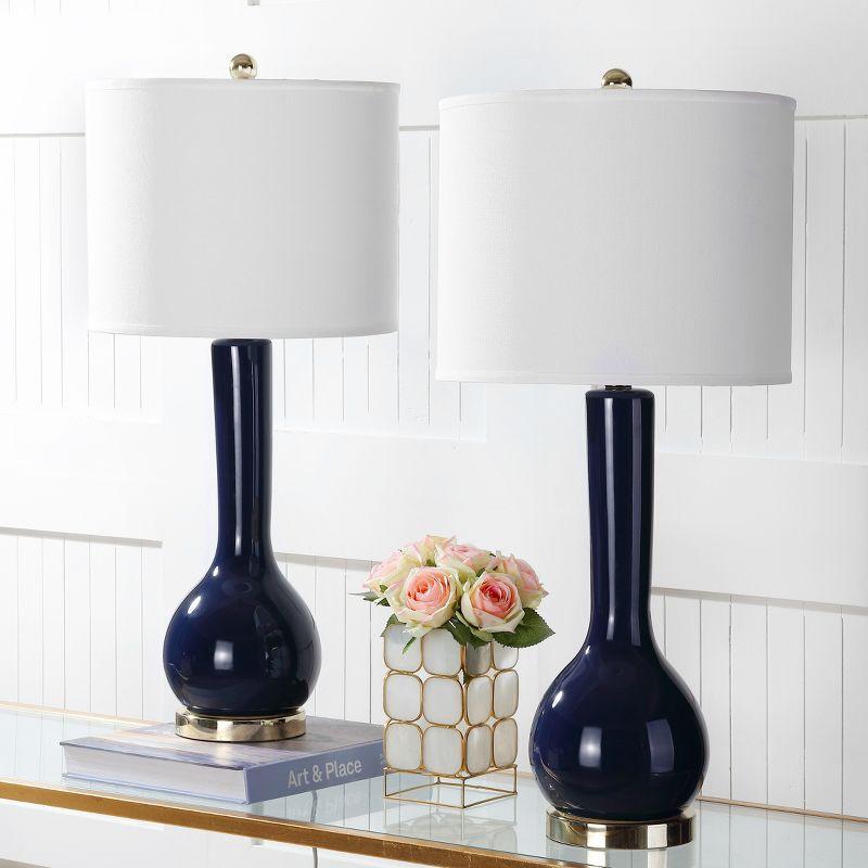 Mae Long Neck Ceramic Table Lamp (Set of 2)  - Safavieh