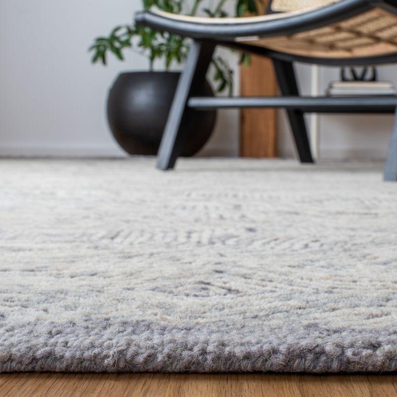 Ikat IKT506 Hand Tufted Area Rug - Silver - 4'x6' - Safavieh