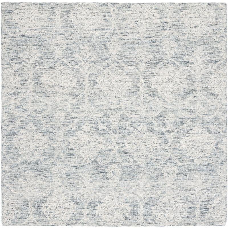 Metro MET996 Hand Tufted Indoor Area Rug - Dark Grey/Ivory - 6'x6' - Safavieh