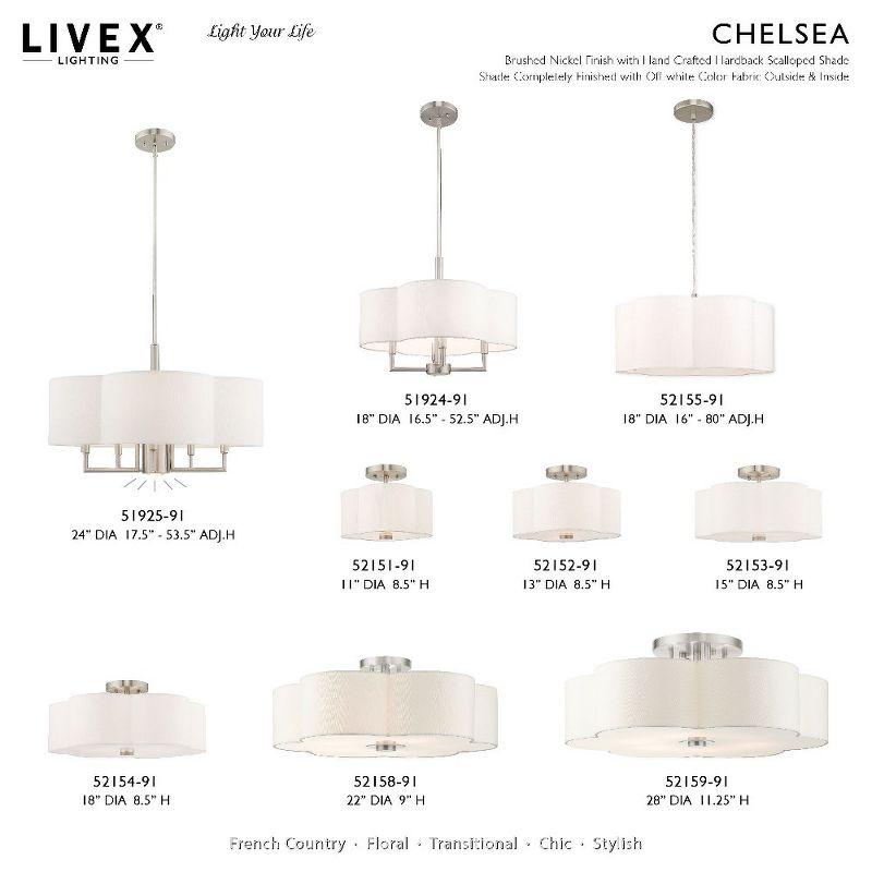 Livex Lighting Chelsea 5 - Light Chandelier in  Brushed Nickel