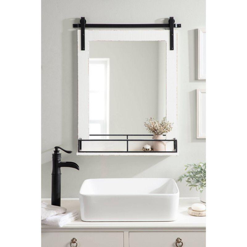 24" x 31" Cates Framed Wall Mirror with Shelf - Kate & Laurel All Things Decor