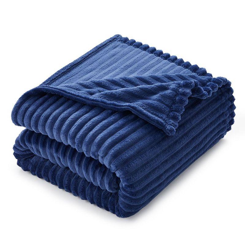 Nestl Nestl Cut Plush Cozy Throw Blanket - Fuzzy Warm Fleece Bed Blankets - Throws for Sofa, Bed, and Couch