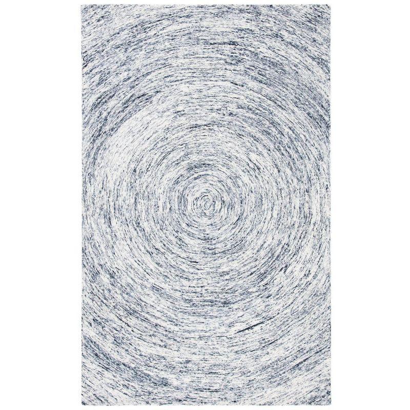 Gray Hand-Tufted Wool 8' x 10' Rectangular Rug