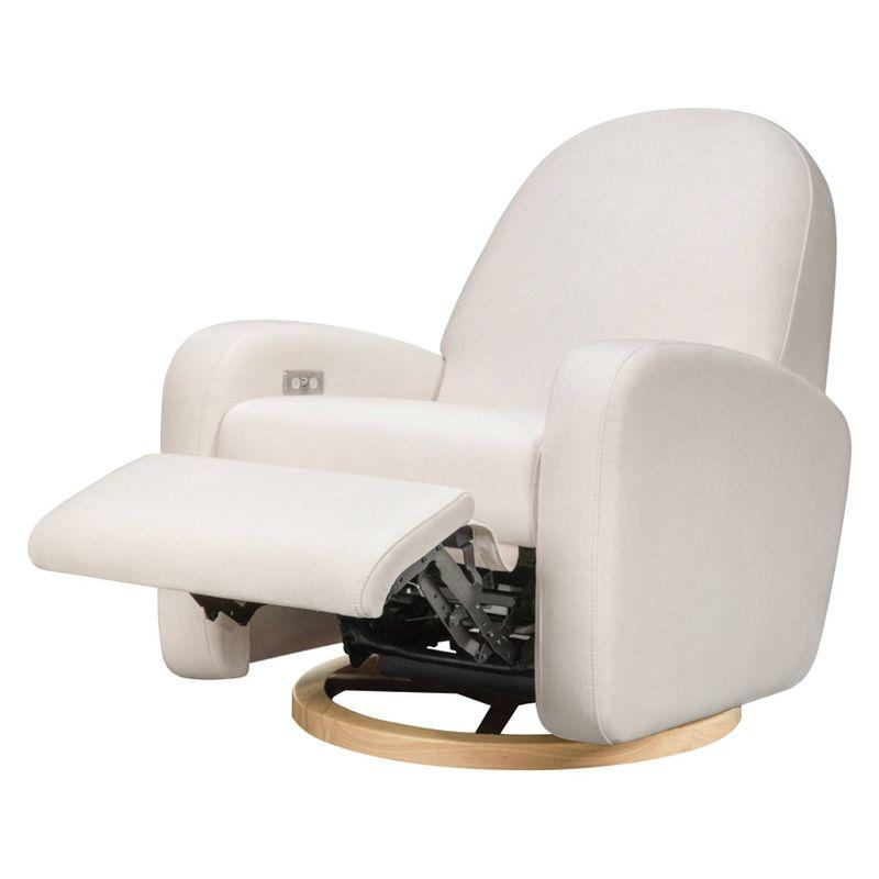 Nami Electronic Recliner and Swivel Glider Recliner in Shearling with USB port