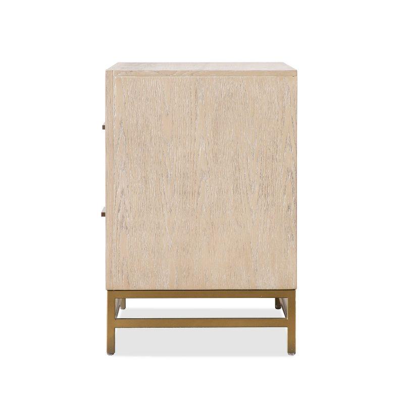 HOMES: Inside + Out Neovesi Nightstand Boho with 2 Drawer Oak