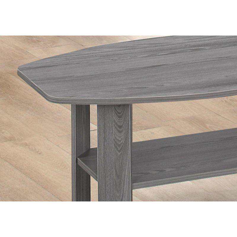 Monarch Specialties Table Set 3Pcs Set Coffee End Side Accent Living Room Laminate Grey Transitional