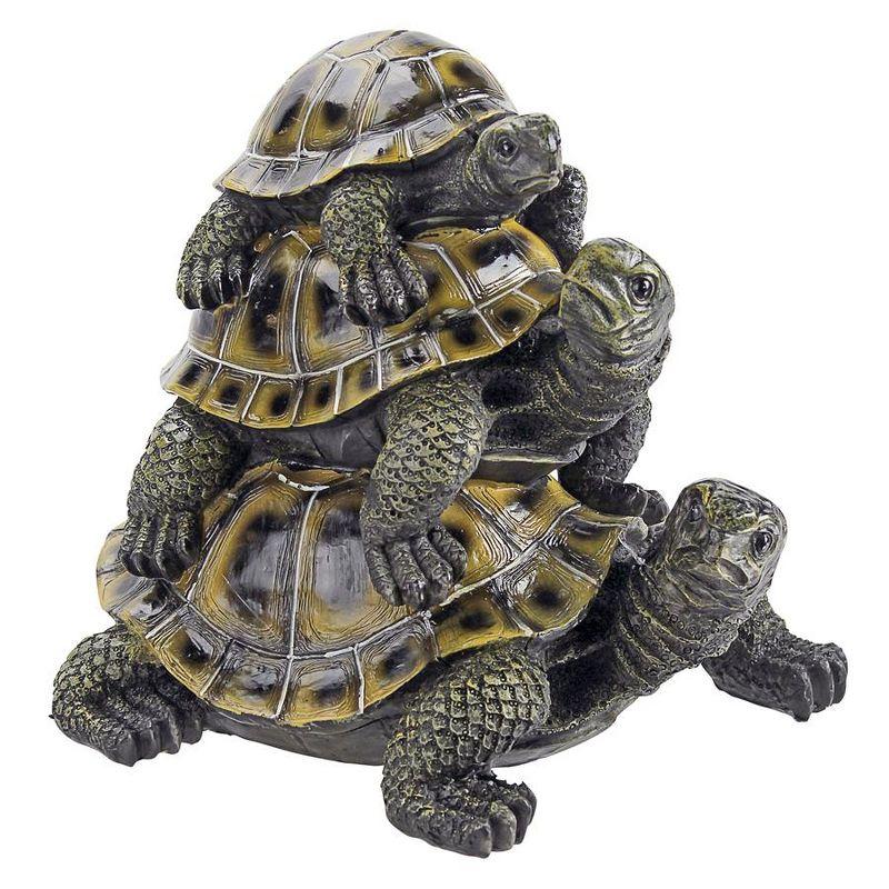 Three's A Crowd Stacked Turtle Statue