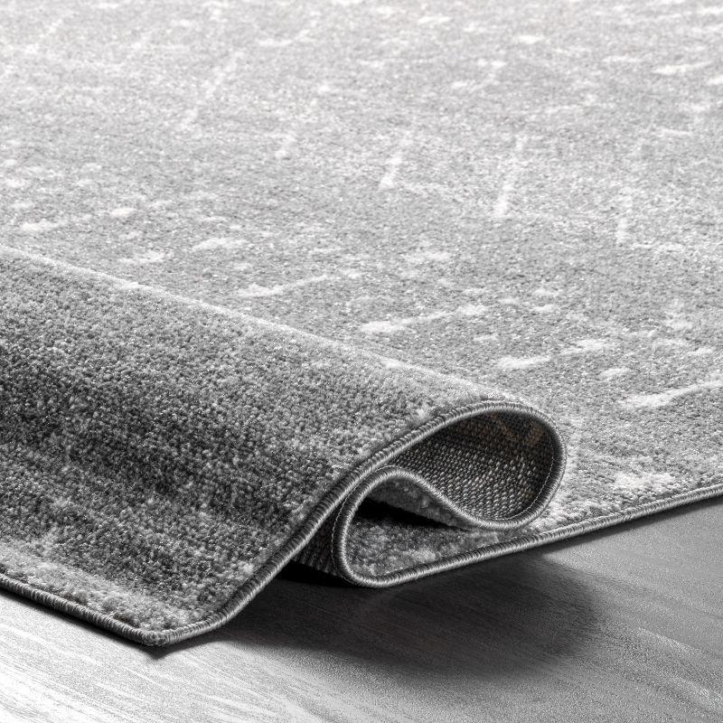 Union Rustic Amanuel Moroccan Geometric Area Rug in Dark Gray