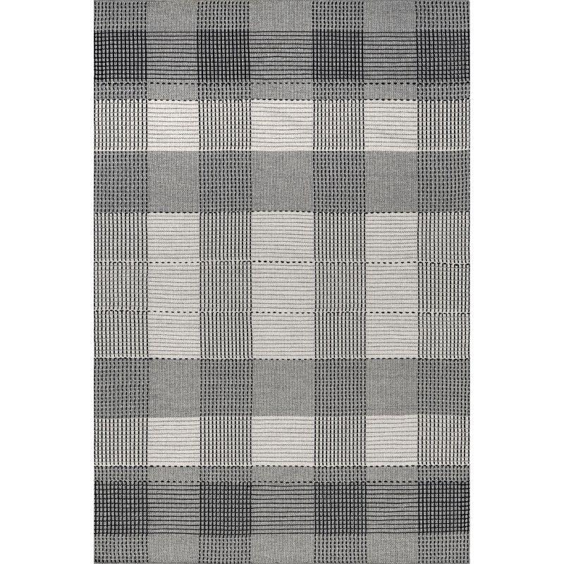 Nuloom Oregon Plaid Wool Area Rug, 6' x 9', Grey