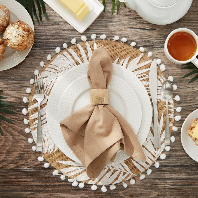Design Imports  Solid Cotton Napkin Set 6 Piece, Stone, 20X20"