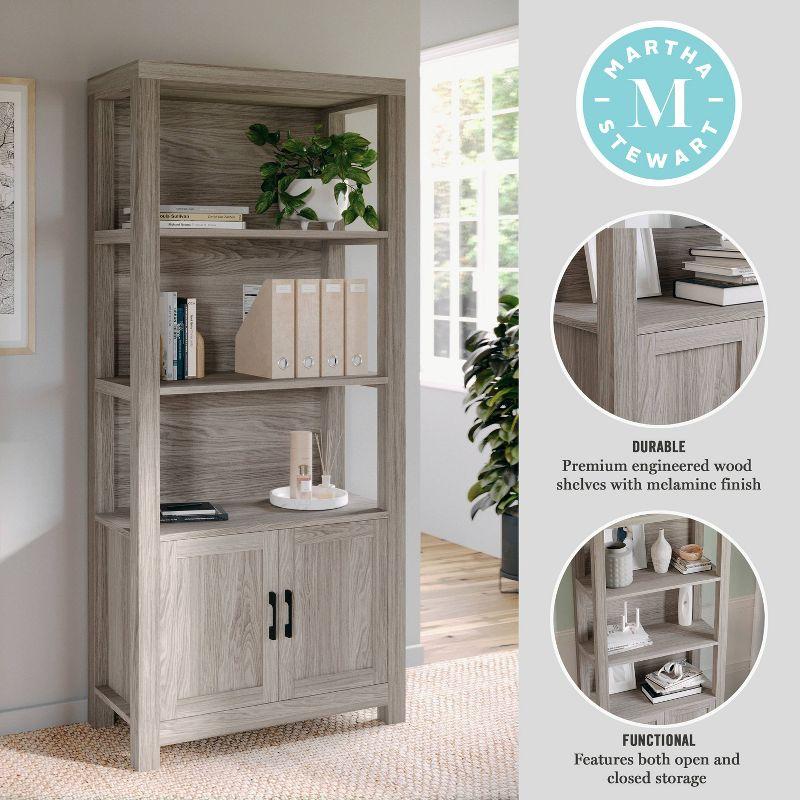 Martha Stewart Teague Martha Stewart 68" Shaker Bookcase with Storage Cabinet