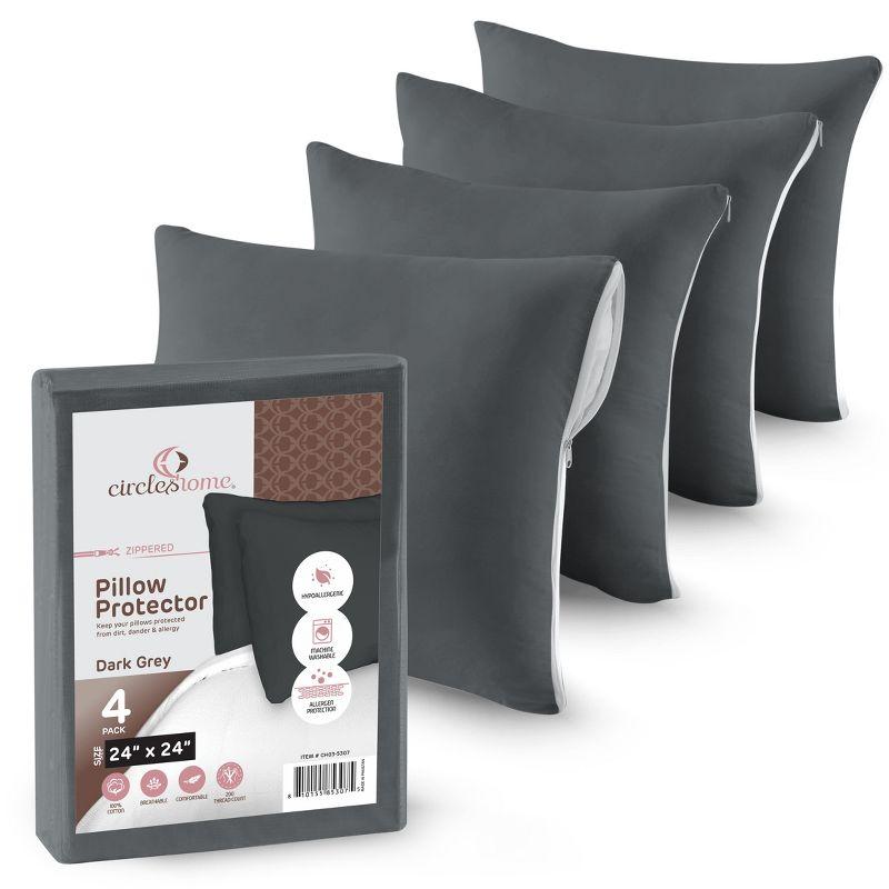 Circles Home, 100% Cotton Zippered Pillow Protector