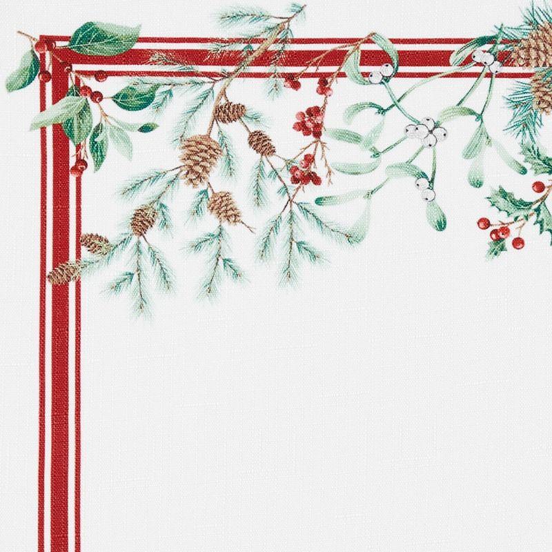 Elrene Winter Holiday Berry Tablecloth - Elrene Home Fashions