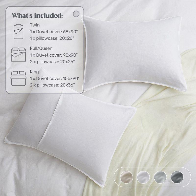 Peace Nest Linen and Cotton Duvet Cover with Pillowcase