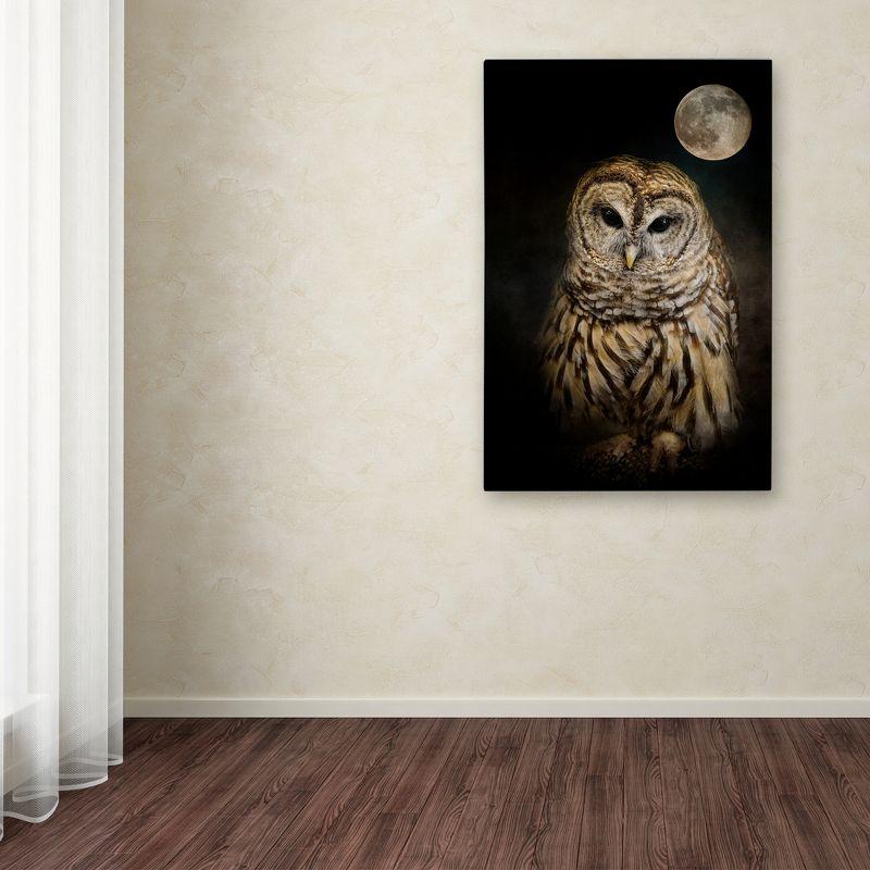 Trademark Fine Art Jai Johnson " Barred Owl And The Moon " by Jai Johnson