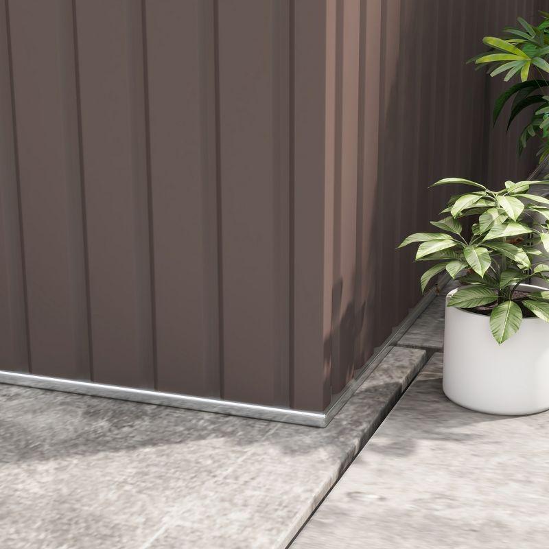 Outsunny 7 ft. W x 4 ft. D Stainless Steel Tool Shed