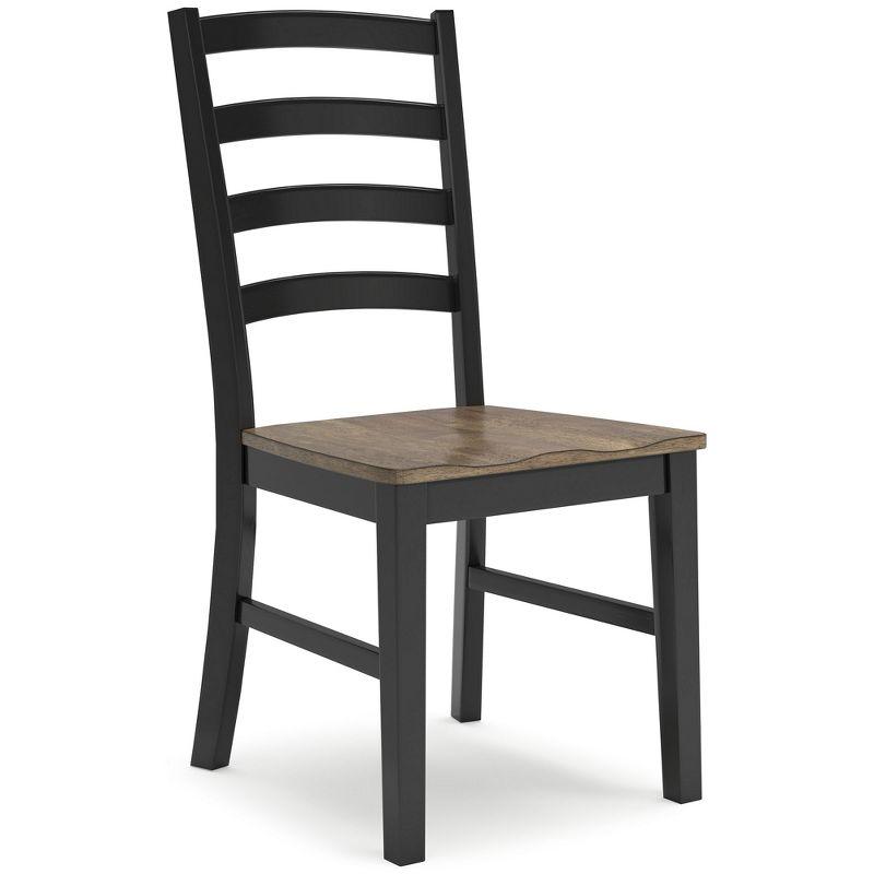 Signature Design by Ashley Wildenauer Dining Chair, Set of 2, Brown/Black