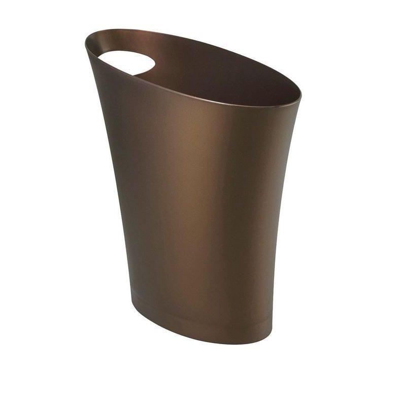 Skinny Plastic Open Waste Basket - 2 Gallons