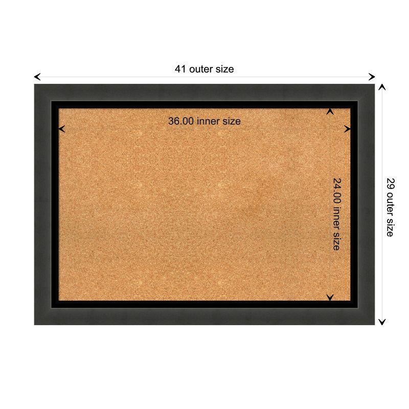 Amanti Art Tuxedo Black Framed Corkboard, Natural Cork