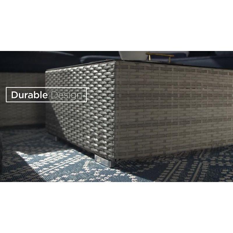 Best Choice Products 7-Piece Outdoor Modular Patio Conversation Furniture, Wicker Sectional Set - Brown/White Sand