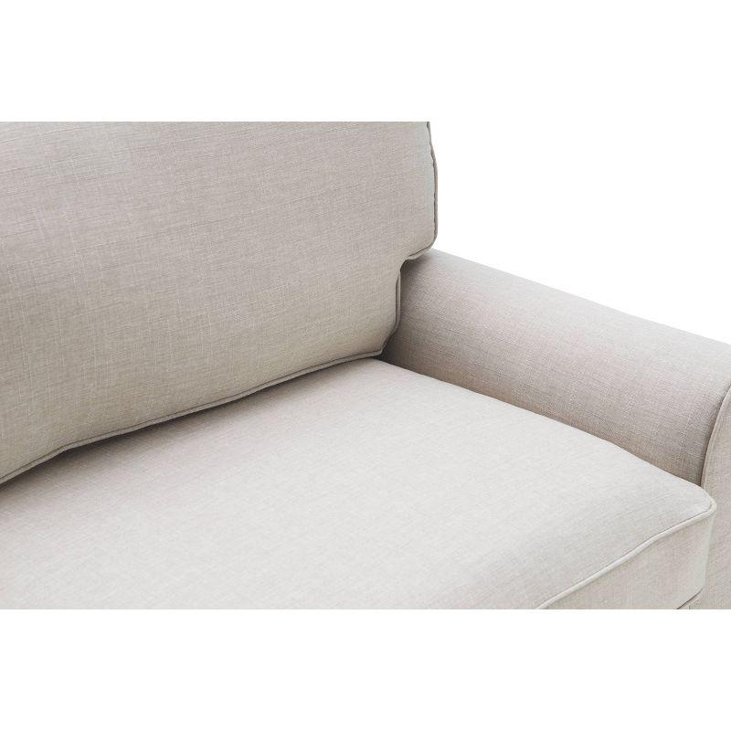 Serta Copenhagen 78" Rolled Arm Sofa, Easy Care Fabric, Soft Pillow Back, Pocket Coil Seat Cushions