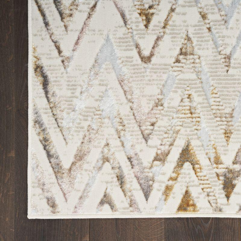 Nourison Glam Contemporary Chevron Indoor Rug