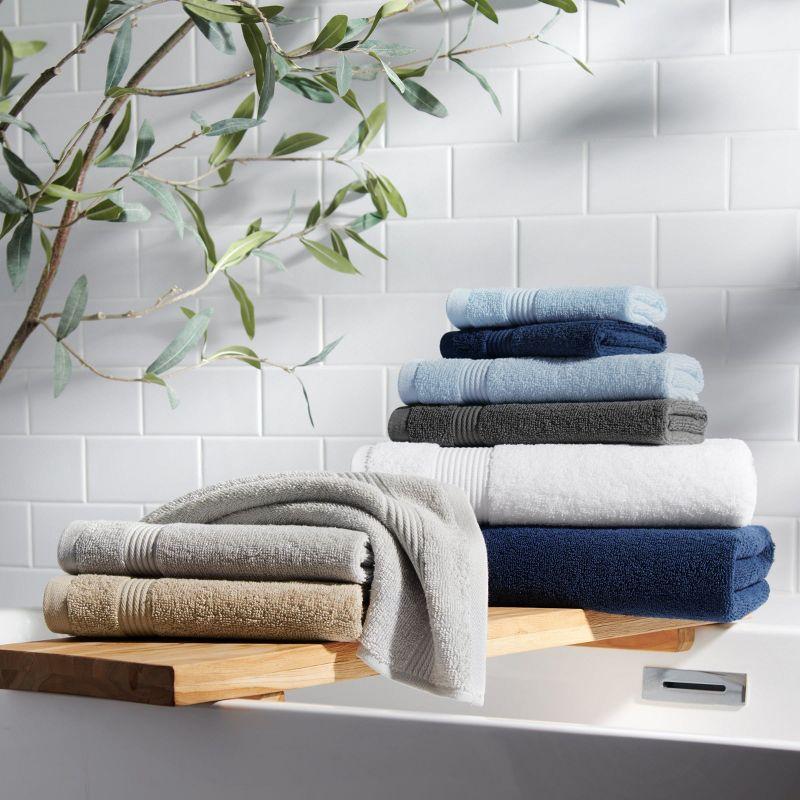 Host & Home Cotton Luxury 6-Piece Bath Towel Set, Quick-Drying, Dobby Border