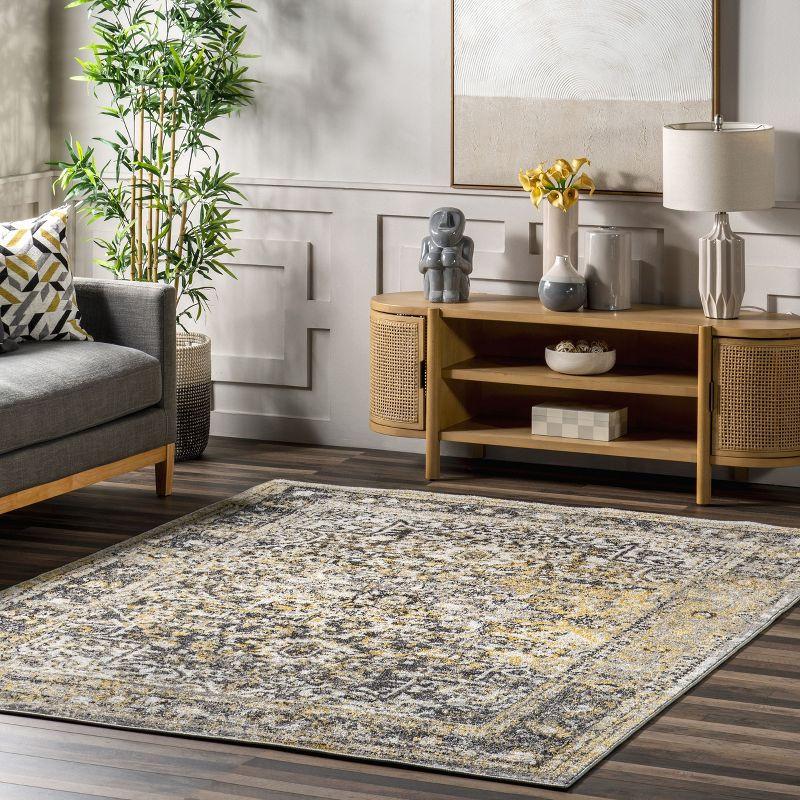 Nuloom Lilah Oriental/Persian 10x14 Indoor Area Rug for Living Room Bedroom Dining Room Kitchen, Gold/Multicolor