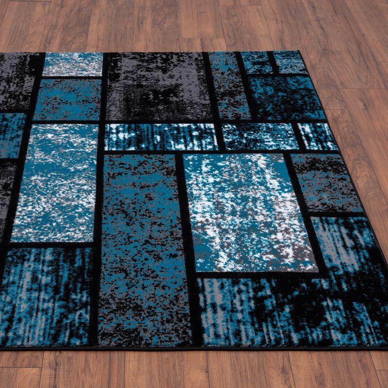 Luxe Weavers Geometric Squares Modern Colorblock Area Rug