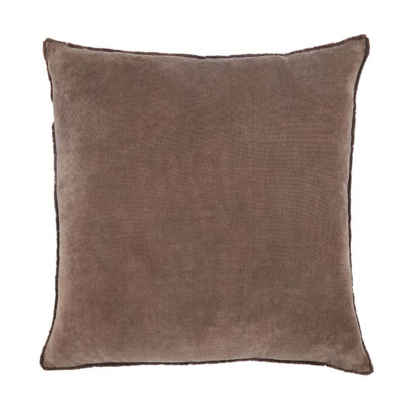 26"x26" Oversized Dapperly Square Throw Pillow Dark Taupe - Jaipur Living: Cotton Knit, Removable Cover, Indoor Use