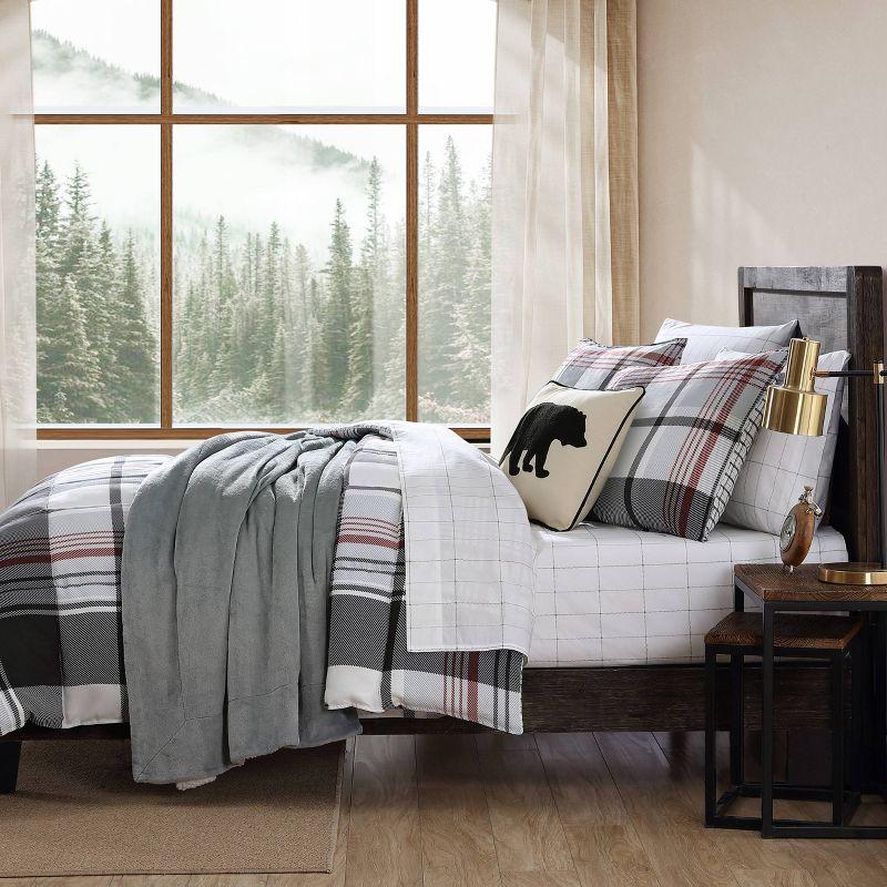 Eddie Bauer Normandy Plaid Duvet Set Black