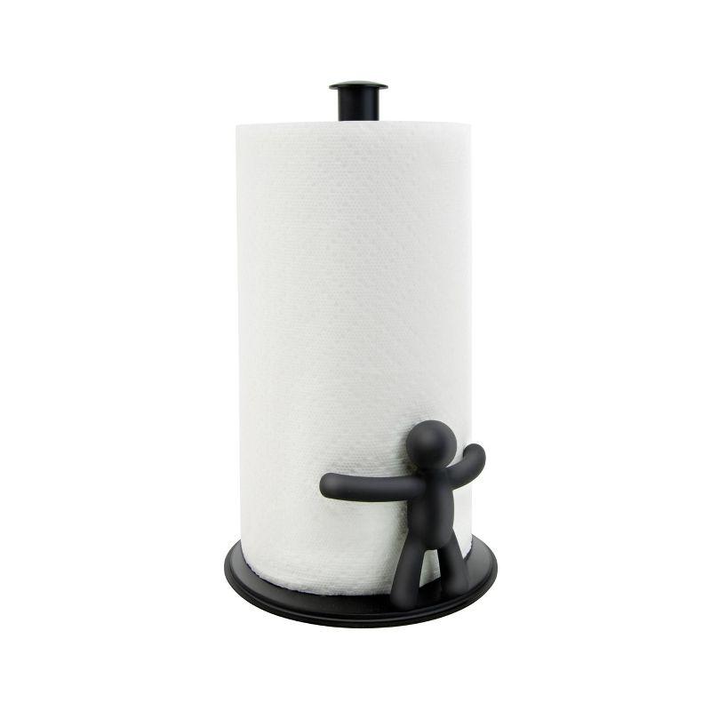 Buddy Black Metal Freestanding Paper Towel Holder