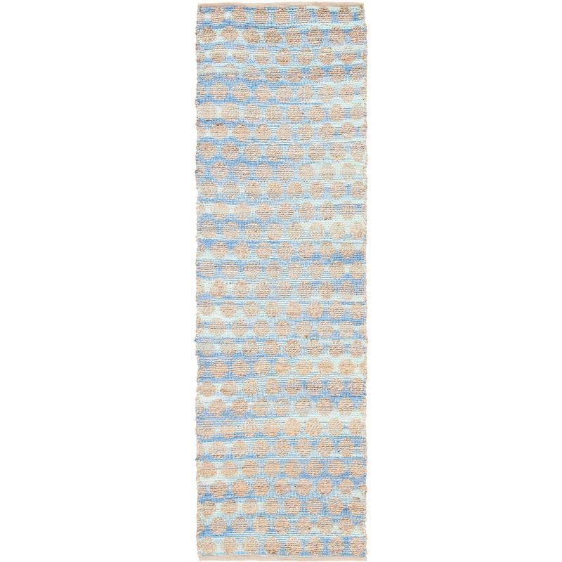 Cape Cod CAP820 Woven Indoor Runner Rug - Blue/Natural - 2'3"x8' - Safavieh