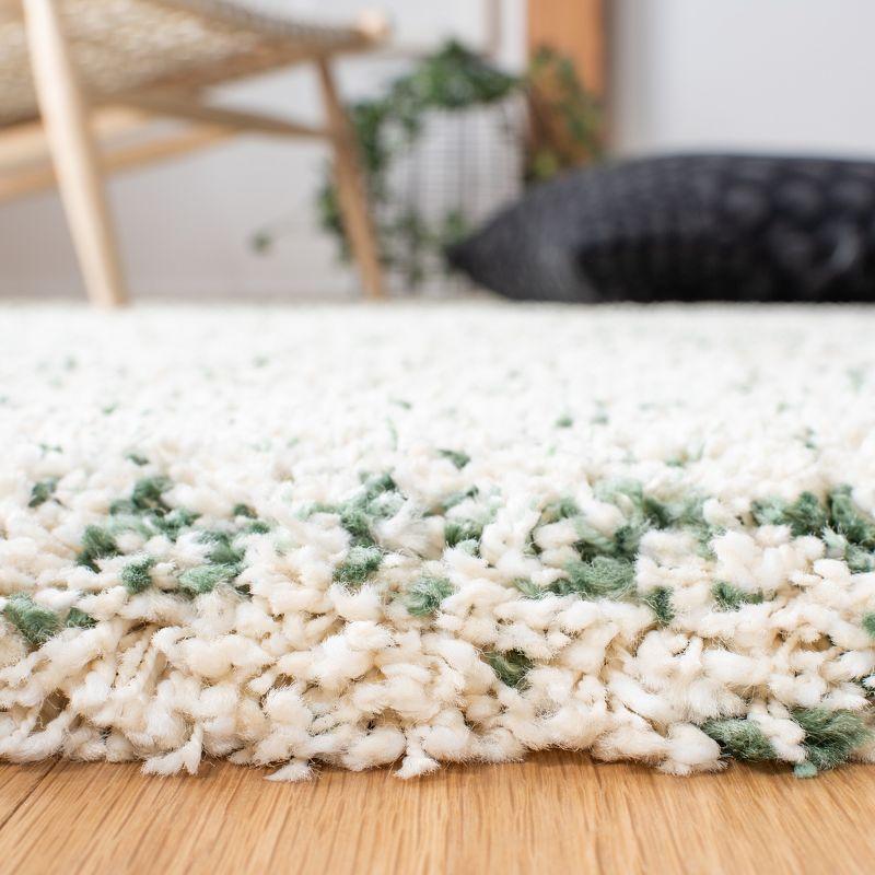 Hudson Shag SGH295 Power Loomed Indoor Area Rug - Ivory/Green - 5'3"x7'6" - Safavieh