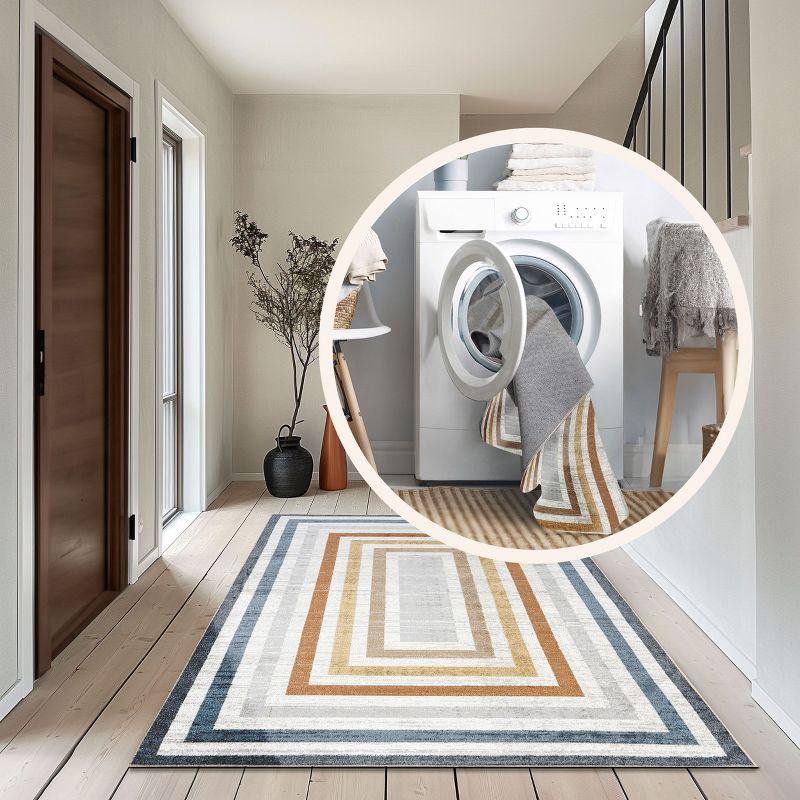 Nuloom Alienor Striped Pet Friendly Machine Washable Area Rug, 3' x 5', Multicolor