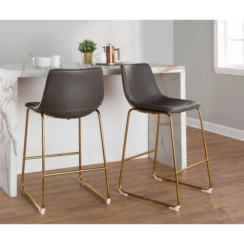 Set of 2 Duke Contemporary Counter Height Barstools - LumiSource