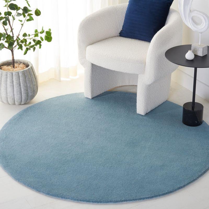 Fifth Avenue FTV128 Hand Tufted Indoor Area Rug - Blue - 5' Round - Safavieh
