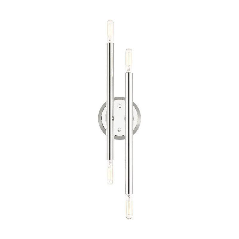 Polished Chrome 17" 4-Light Modern Wall Sconce