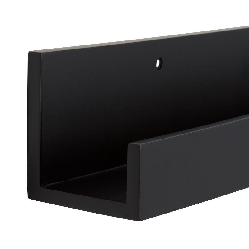 Decorative Wall Shelf Black - Kate & Laurel All Things Decor: Modern Floating Ledge, 42" Long