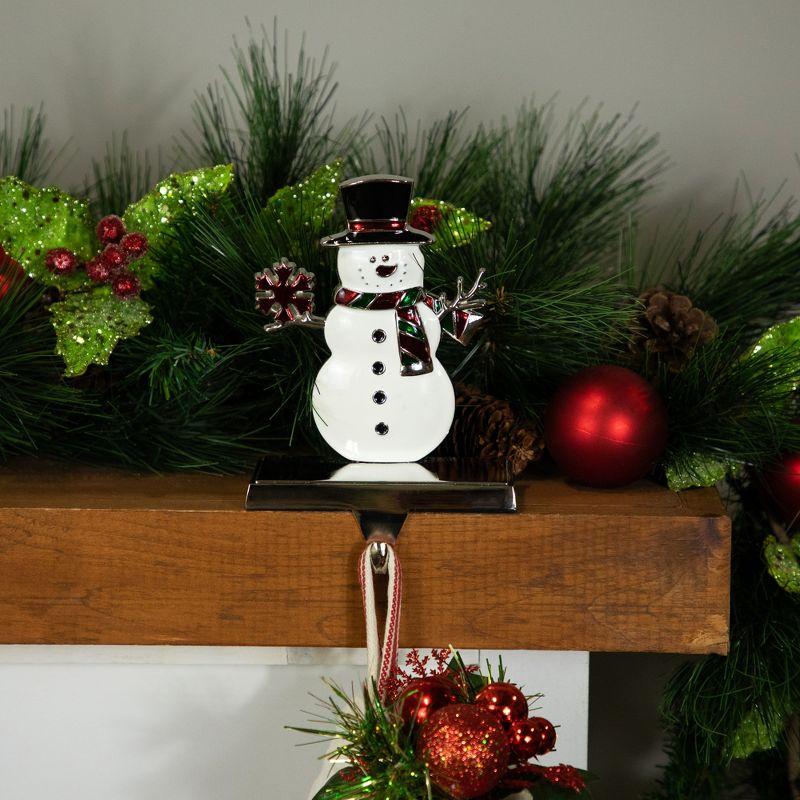 Northlight Smiling Snowman Christmas Stocking Holder - 6"