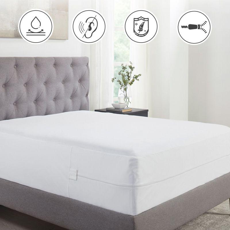 California Design Den Zippered Mattress Encasement Full - Waterproof Mattress Protector - Protects All Six-Sides - Full Size Mattress Cooling Cover