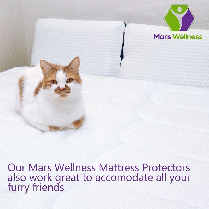 Mars Wellness Waterproof Vinyl Mattress Protector and Cover - White Mattress Cover Sheet  Fitted Twin