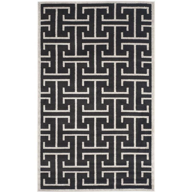 Amherst AMT404 Power Loomed Area Rug - Anthracite/Light Grey - 5'3"x8' - Safavieh.