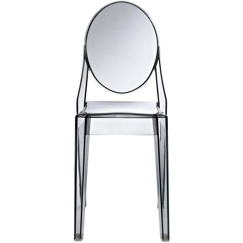 Ethereal Smoked Clear Polycarbonate Side Chair