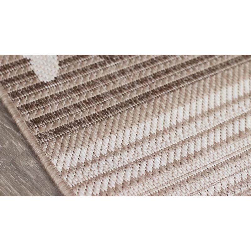 Malibu Neutral Flat Woven Synthetic Indoor/Outdoor Rug