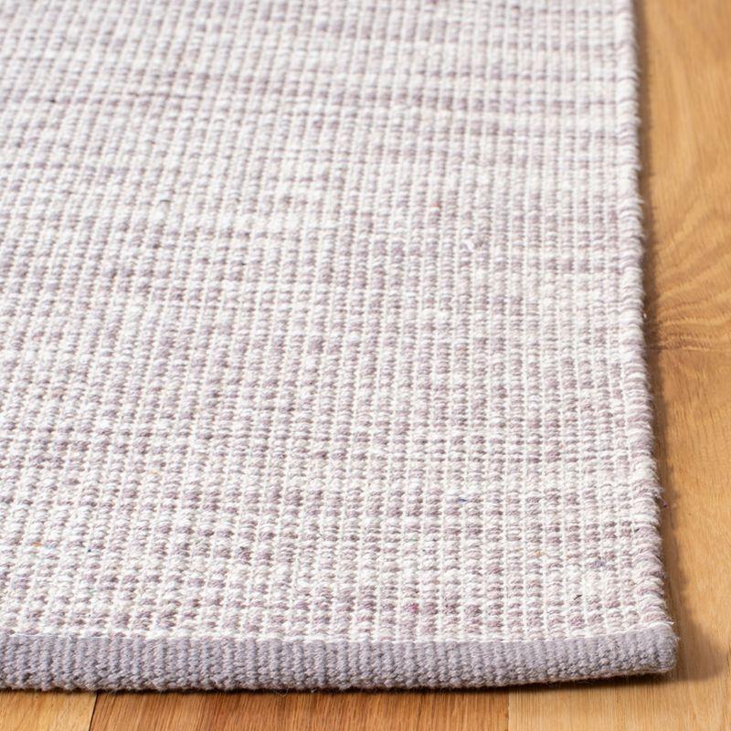 Casual Gray 72'' Square Hand-Woven Cotton Area Rug